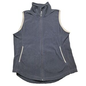 Old Navy Sz Large Mens Fleece Zip Up Sleeveless Vest Pockets Full Zipper Casual